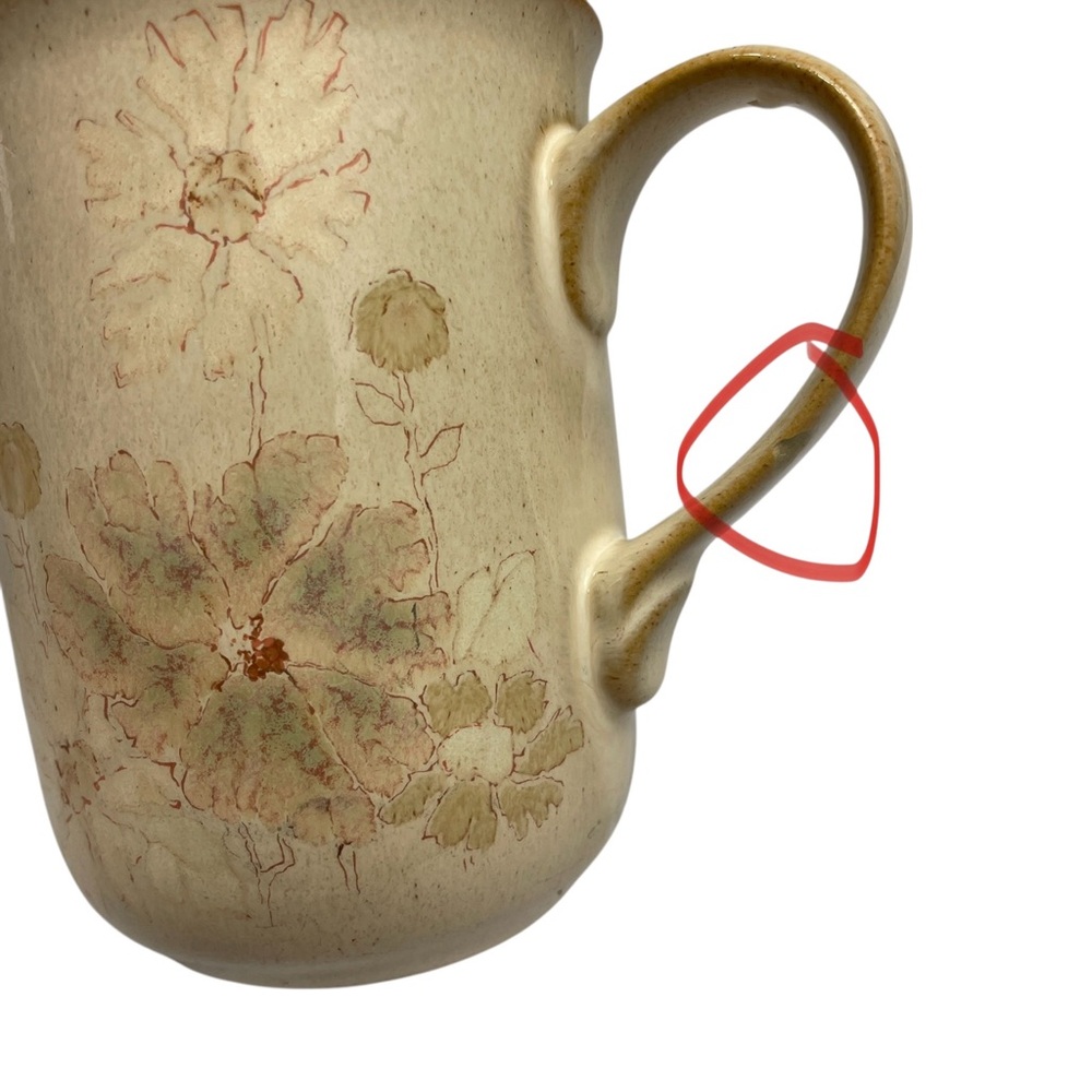 Denby Set of 5 Sandalwood Floral Vintage Coffee Tea Mugs - Picture 13 of 13